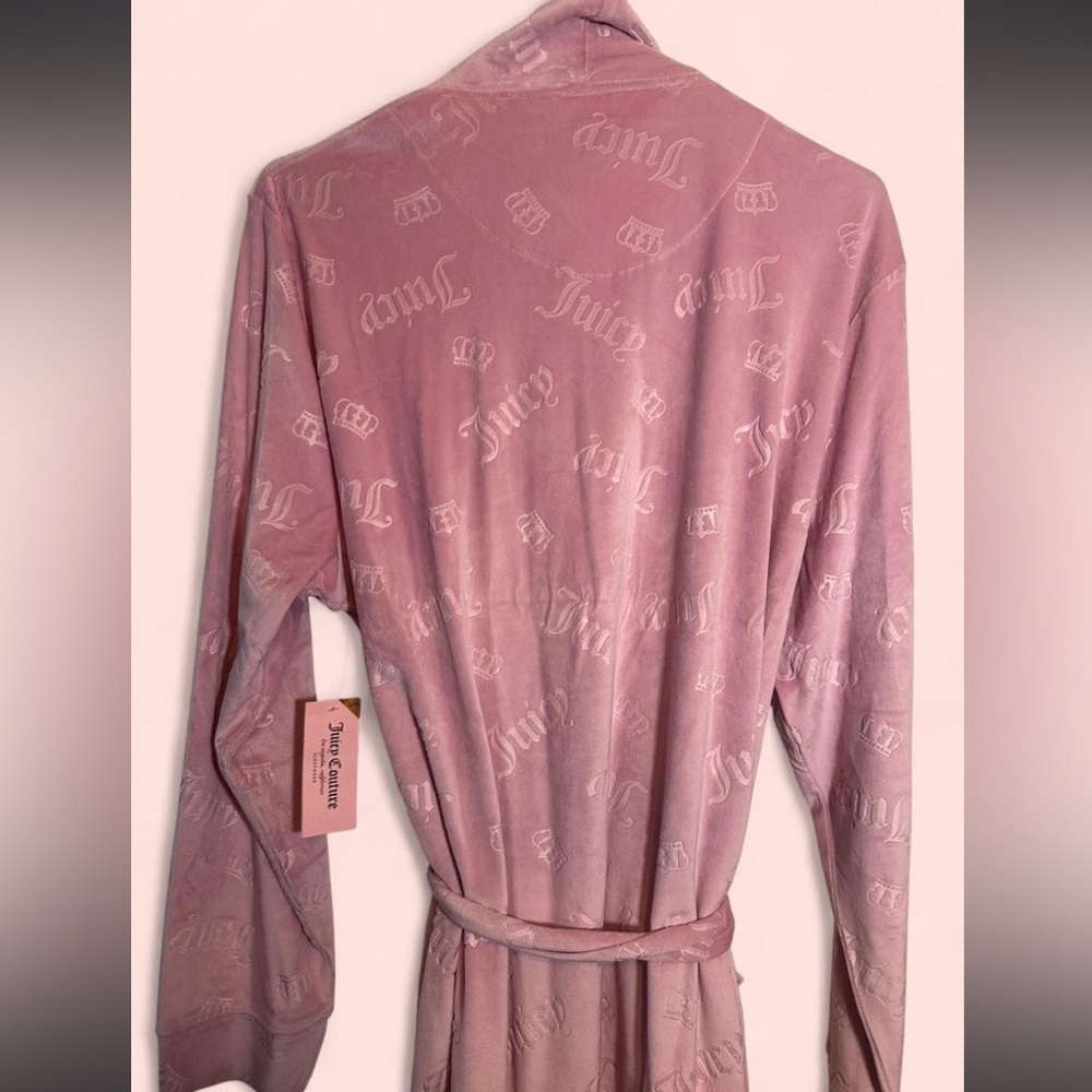 Juicy Couture Pink Velour Robe - Picture 2 of 2